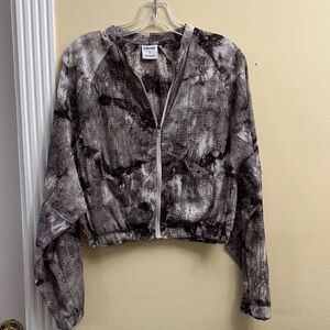 Gymshark Black and Gray Bomber Jacket